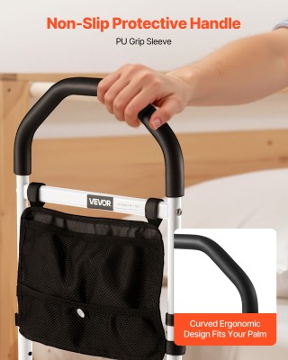 VEVOR Ρυθμιζόμενο Σιδερένιο Κρεβατοκάγκελο με Αντιολισθητική Λαβή T...