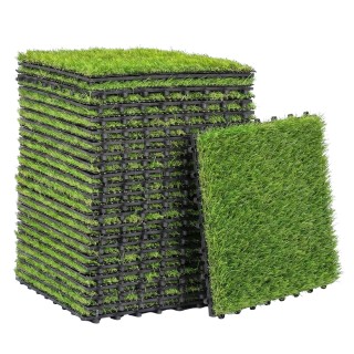 Outsunny 22 τεμάχια συνθετικό γρασίδι, πλακίδια 30 x 30 εκ., ύψος π... Outsunny 22 τεμάχια συνθετικό γρασίδι, πλακίδια 30 x 30 εκ., ύψος π...