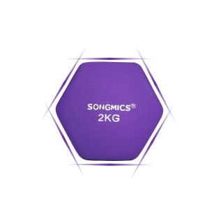 SONGMICS Σετ 2τμχ Αλτήρες από Νεοπρένιο 2x2kg Μωβ SYL64PL SONGMICS Σετ 2τμχ Αλτήρες από Νεοπρένιο 2x2kg Μωβ SYL64PL
