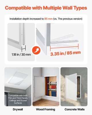 VEVOR Πόρτα Πρόσβασης Γυψοσανίδας 64x44 cm από Γαλβανισμένο Ατσάλι,... VEVOR Πόρτα Πρόσβασης Γυψοσανίδας 64x44 cm από Γαλβανισμένο Ατσάλι,...