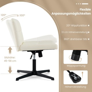 Costway Πολυτελής Περιστρεφόμενη Καρέκλα Γραφείου με U-Σχήματος Κά... Costway Πολυτελής Περιστρεφόμενη Καρέκλα Γραφείου με U-Σχήματος Κά...