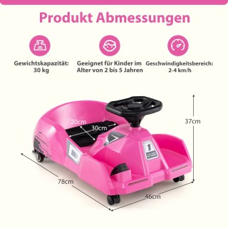 Costway Ροζ Παιδικό Ηλεκτρονικό Drift Kart 12V με 3 σε 1 Δράση και... Costway Ροζ Παιδικό Ηλεκτρονικό Drift Kart 12V με 3 σε 1 Δράση και...
