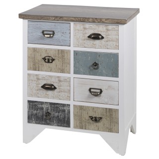 Galileo Mobiletto ξύλινη συρταριέρα με 8 συρτάρια 65x37x81 cm Sardi...