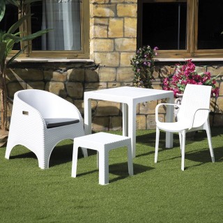 Galileo Καρέκλα εξωτερικού χώρου από πλαστικό PP με εφέ ρατάν σε λε... Galileo Καρέκλα εξωτερικού χώρου από πλαστικό PP με εφέ ρατάν σε λε...