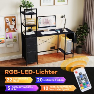 Γραφείο Υπολογιστή  με Προσαρμόσιμο Φωτισμό LED και Πολυλειτουργικό...