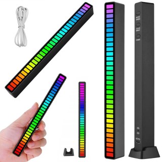 Φωτιστικό USB LED RGB με Απόκριση στον Ήχο και Μπαταρία 59074513414...