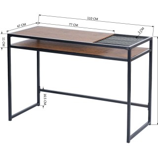 BAKAJI Γραφείο Τραπέζι Υπολογιστή Ξύλο Μέταλλο με Θήκη Εγγράφων Βι... BAKAJI Γραφείο Τραπέζι Υπολογιστή Ξύλο Μέταλλο με Θήκη Εγγράφων Βι...