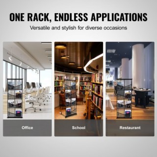 VEVOR Σταντ Προβολής Φυλλαδίων 4 Επιπέδων με 8 Θήκες Δικτυωτής Κατα...