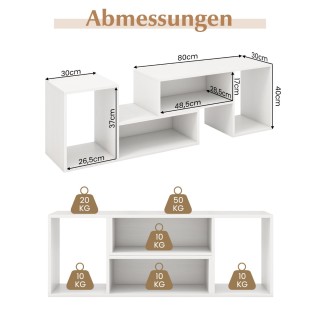 Costway Πολυλειτουργικό Έπιπλο Τηλεόρασης με Ρυθμιζόμενα L-Σχήματος... Costway Πολυλειτουργικό Έπιπλο Τηλεόρασης με Ρυθμιζόμενα L-Σχήματος...