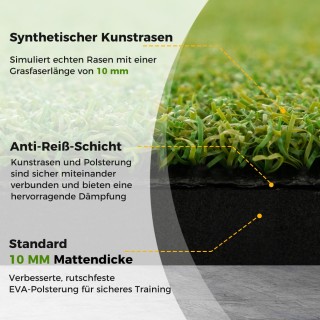 Costway Στρώμα γκολφ με 2 λαστιχένια μπαστούνια, 2 ράβδους ευθυγρά... Costway Στρώμα γκολφ με 2 λαστιχένια μπαστούνια, 2 ράβδους ευθυγρά...