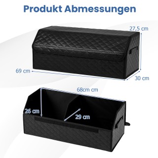 Costway Οργανωτής Πορτ-μπαγκάζ Αυτοκινήτου από Δέρμα με Καπάκι & Ευ... Costway Οργανωτής Πορτ-μπαγκάζ Αυτοκινήτου από Δέρμα με Καπάκι & Ευ...