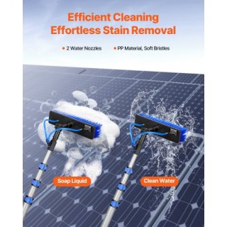 VEVOR Κιτ Καθαρισμού Ηλιακών Πάνελ με Επεκτεινόμενο Κοντάρι 6m TYND...