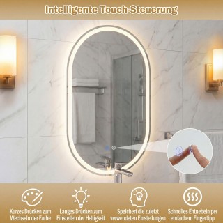 Costway 80 x 50 εκ. Φωτιζόμενος Καθρέφτης Μπάνιου Τοίχου - Οπίσθιος... Costway 80 x 50 εκ. Φωτιζόμενος Καθρέφτης Μπάνιου Τοίχου - Οπίσθιος...