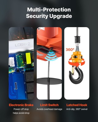 VEVOR Ηλεκτρικός Βίντσι 3-σε-1, 700kg, 1500W με Τηλεχειριστήριο για...