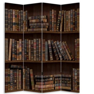 BAKAJI Παραβάν 4 Πάνελ Εκτύπωση Μπρος-Πίσω Βιβλιοθήκη Αντίκ Χωριστ... BAKAJI Παραβάν 4 Πάνελ Εκτύπωση Μπρος-Πίσω Βιβλιοθήκη Αντίκ Χωριστ...