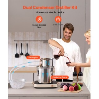 VEVOR  Αποστακτήρας 3L Ανοξείδωτος για Νερό/Αλκοόλ  DLNTZLQYS3JLJYT...