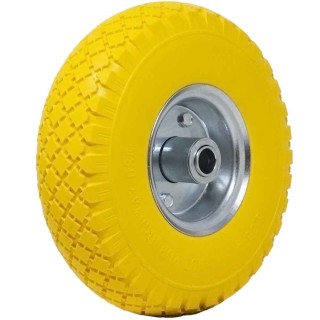 BAKAJI Τροχός Πλήρης Αντιδιατρητικός PU Κίτρινος για Καρότσι ή Καρο...