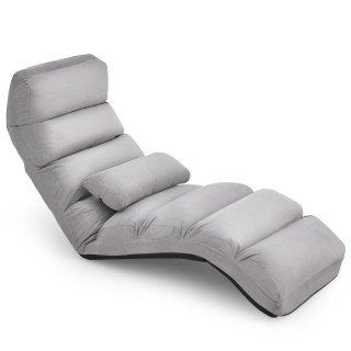 Costway Πενταπλά Ρυθμιζόμενη Ξαπλώστρα με Πλάτη Αναδιπλούμενη Πολυθ...