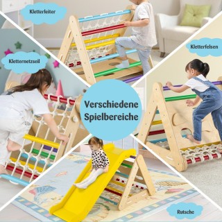 Costway Τριγωνικό Αναρριχητικό Παιχνίδι με Τσουλήθρα για Παιδιά - ... Costway Τριγωνικό Αναρριχητικό Παιχνίδι με Τσουλήθρα για Παιδιά - ...