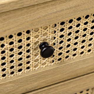 HOMCOM Συρταριέρα με 4 Συρτάρια και Ενθέσεις από Ρατάν Στυλ Boho, 8... HOMCOM Συρταριέρα με 4 Συρτάρια και Ενθέσεις από Ρατάν Στυλ Boho, 8...