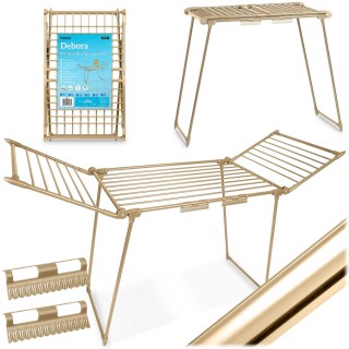 Massido Πτυσσόμενη απλώστρα ρούχων Debora χρυσή 19 μ. 688302 Massido Πτυσσόμενη απλώστρα ρούχων Debora χρυσή 19 μ. 688302