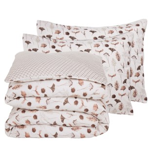 DAS HOME  Σετ 4τμχ Σεντόνια Υπέρδιπλα 230x260εκ. Καφέ, Beige-brown ...