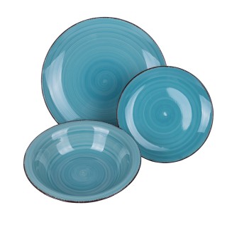 Villa DEste Σετ πιάτων 18 τεμαχίων από gres, 6 διαφορετικές θέσεις... Villa DEste Σετ πιάτων 18 τεμαχίων από gres, 6 διαφορετικές θέσεις...