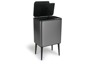 Κάδος Απορριμμάτων Push Bin 36L 48 x 38 x 54,5 cm - Μεταλλικό Γκρι ... Κάδος Απορριμμάτων Push Bin 36L 48 x 38 x 54,5 cm - Μεταλλικό Γκρι ...