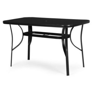 MultiGarden Τραπέζι Κήπου 140x80 εκ. με σκλήρο γυαλί, τρύπα για ομπ...