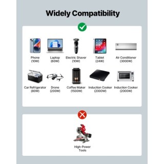 VEVOR Ισχυρός Μετατροπέας Ρεύματος 3500W, 12V DC σε 230V AC, Καθαρο...