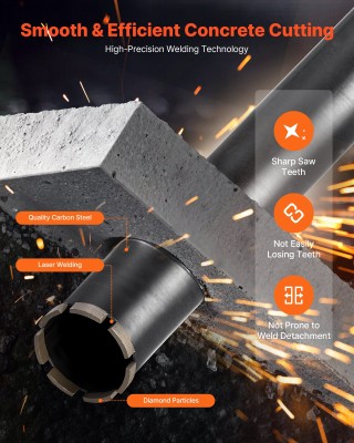 VEVOR Σετ Κορώνα Διαμαντοτρύπανου 6 τεμ. για Οπλισμένο Σκυρόδεμα κα... VEVOR Σετ Κορώνα Διαμαντοτρύπανου 6 τεμ. για Οπλισμένο Σκυρόδεμα κα...