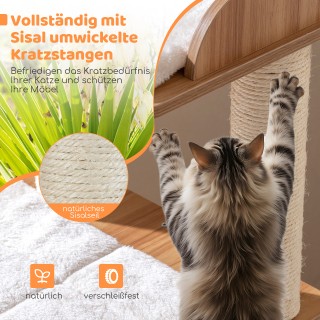 Costway Ξύλινο Ονυχοδρόμιο με Διώροφη Κρυψώνα & Πλατφόρμες 122 x 57...