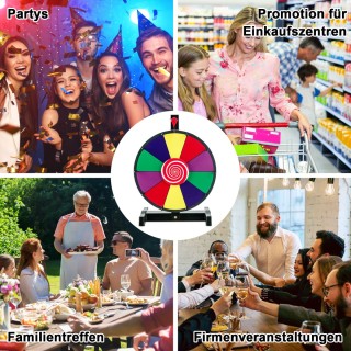 Costway Τροχός Τύχης με 10 Χρωματιστές Θέσεις και Αποσπώμενη Επιφά... Costway Τροχός Τύχης με 10 Χρωματιστές Θέσεις και Αποσπώμενη Επιφά...