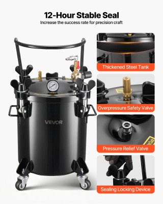 VEVOR 20L Δοχείο Πίεσης Βαφής από Ατσάλι για Οικιακή Χρήση, DIY & Κ...