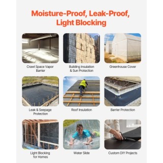 VEVOR Ρολό Πλαστικού 10Mil 10 x 65 FT Βαρέως Τύπου Μαύρο & Λευκό SL... VEVOR Ρολό Πλαστικού 10Mil 10 x 65 FT Βαρέως Τύπου Μαύρο & Λευκό SL...