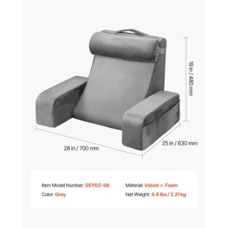 VEVOR Μαξιλάρι Στήριξης Πλάτης με Αφαιρούμενο Προσκέφαλο και 3 Τσέπ... VEVOR Μαξιλάρι Στήριξης Πλάτης με Αφαιρούμενο Προσκέφαλο και 3 Τσέπ...