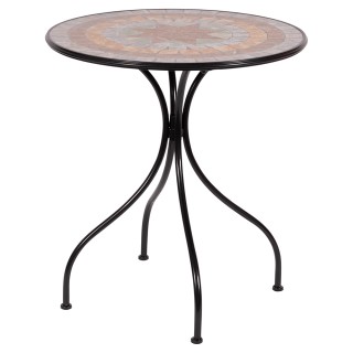 Galileo Στρογγυλό εξωτερικό τραπέζι 70x75 cm από σίδερο με κεραμικό...