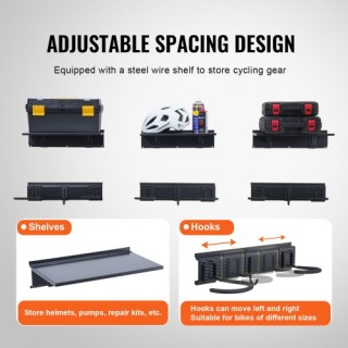 Ράφι Ποδηλάτων VEVOR για Τοίχο με 3 Ράφια για 6 Ποδήλατα ZHGJ48INC... Ράφι Ποδηλάτων VEVOR για Τοίχο με 3 Ράφια για 6 Ποδήλατα ZHGJ48INC...