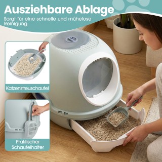 Costway Κλειστή Λεκάνη Απορριμμάτων για Γάτες με Καπάκι & Συρόμενο ... Costway Κλειστή Λεκάνη Απορριμμάτων για Γάτες με Καπάκι & Συρόμενο ...