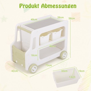 Costway Παιδική Ραφιέρα σε Σχήμα Αυτοκινήτου με 2 Κουτιά Αποθήκευση... Costway Παιδική Ραφιέρα σε Σχήμα Αυτοκινήτου με 2 Κουτιά Αποθήκευση...