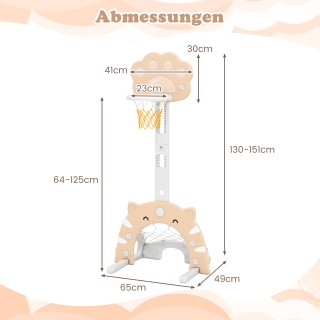 Costway Πολυλειτουργικό Παιδικό Αθλητικό Κέντρο με Μπάσκετ, Ποδόσφα...