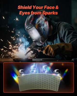 VEVOR Εξωτερικός Κάλυμμα Προστασίας Συγκολλητικού Κράνους 121 x 118...