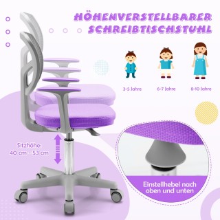 Costway Παιδική Καρέκλα Ρυθμιζόμενου Ύψους με Εργονομικό Σχεδιασμό ...