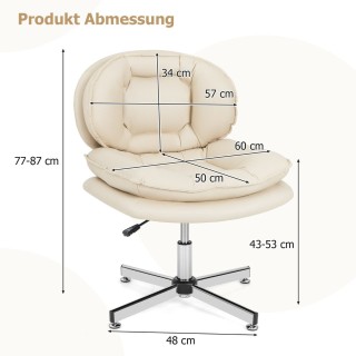 Costway καρέκλα γραφείου χωρίς μπράτσα καρέκλα γραφείου με διπλά επ...