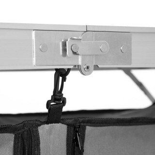 BAKAJI Πτυσσόμενο Μεταλλικό Τραπέζι Κάμπινγκ με 2 Διαμερίσματα 120... BAKAJI Πτυσσόμενο Μεταλλικό Τραπέζι Κάμπινγκ με 2 Διαμερίσματα 120...