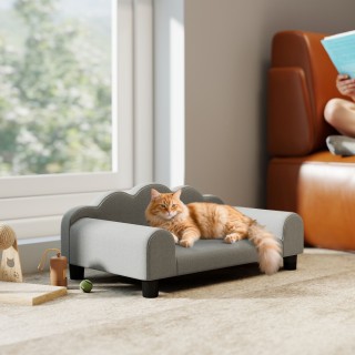 PawHut Στρώμα Σκύλου με Μπράτσα Στήριξης, Ξύλινο & Υφασμάτινο Frenc... PawHut Στρώμα Σκύλου με Μπράτσα Στήριξης, Ξύλινο & Υφασμάτινο Frenc...