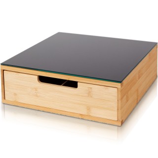 BAKAJI  Δοχείο Συρτάρι για Κάψουλες Καφέ με Γυάλινη Επιφάνεια 31.5x...