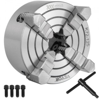 VEVOR K72-125 125MM Τόρνος 4 Σιαγόνες για Μίνι Τόρνο Μετάλλου KPK7... VEVOR K72-125 125MM Τόρνος 4 Σιαγόνες για Μίνι Τόρνο Μετάλλου KPK7...