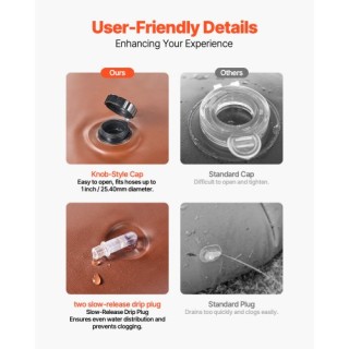 VEVOR Δακτύλιος Ποτίσματος Δέντρων 4 Πακέτα 16 Γαλόνια Αργής Απελευ...