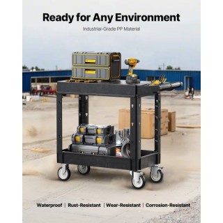 VEVOR Καρότσι Υπηρεσίας 2 Ραφιών 550 lbs με Ρόδες DXSLSYTCZH2CKF17ZV0